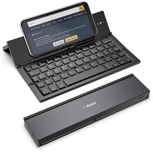 Geyes Foldable Bluetooth Keyboard Portable Folding Wireless Keyboard with Portable Pocket Size, Aluminum Alloy Housing for iPhone,iPad, Tablet,Laptops and Smartphones (Black) Geyes Foldable Bluetooth Keyboard Portable Folding Wireless Keyboard with Portable Pocket Size, Aluminum Alloy Housing for iPhone,iPad, Tablet,Laptops and Smartphones (Black)
