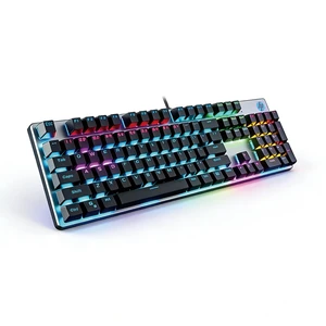HP GK400F Mechanical Gaming Keyboard, 104 Keys Wired Keyboard with Brown Switches, Mixed Lighting, Double-Shot ABS Keycaps, for Desktop and Laptop (Gunmetal Black)