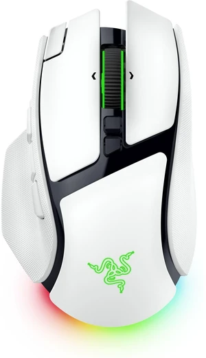 Razer Basilisk V4 Pro Wireless Gaming Mouse, 200 Hr Battery Life, White | 8000 Hz Wireless, HyperScroll Tilt Wheel Gen-2, Focus Pro 50K DPI Sensor, 14 Customizable Controls, Optical Switches Gen 4