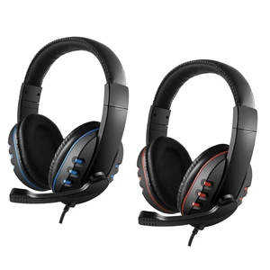 QUZHI 3.5mm Wired Gaming Headphones Over Ear Game Headset Noise Canceling Earphone with Microphone Volume Control for PC Laptop Smart Phone, Black & Blue QUZHI 3.5mm Wired Gaming Headphones Over Ear Game Headset Noise Canceling Earphone with Microphone Volume Control for PC Laptop Smart Phone, Black & Blue