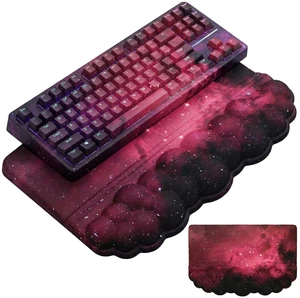 Computer Keyboard Stand Pad with Wrist Rest Dark Pink Cloud Keyboard Pad Support with Comfortable Black Galaxy Stars Wrist Pad Cute Girl Ergonomic Tilted Keyboard Riser Holder for Desktop Office Home Computer Keyboard Stand Pad with Wrist Rest Dark Pink Cloud Keyboard Pad Support with Comfortable Black Galaxy Stars Wrist Pad Cute Girl Ergonomic Tilted Keyboard Riser Holder for Desktop Office Home