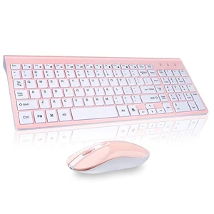 cimetech Wireless Keyboard and Mouse Combo, Compact Full Size Wireless Keyboard and Mouse Set 2.4G Ultra-Thin Sleek Design for Windows, Computer, Desktop, PC, Notebook, Laptop - Pink cimetech Wireless Keyboard and Mouse Combo, Compact Full Size Wireless Keyboard and Mouse Set 2.4G Ultra-Thin Sleek Design for Windows, Computer, Desktop, PC, Notebook, Laptop - Pink