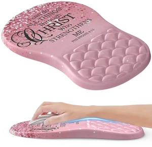 HunDun Pink Ergonomic Mouse Pad Wrist Support with Memory Foam&Non-Slip Pu Base Cushion Massage BumpCute Mousepads with Wrist Rest for Carpal Tunnel Pain Relief,Office Deco HunDun Pink Ergonomic Mouse Pad Wrist Support with Memory Foam&Non-Slip Pu Base Cushion Massage BumpCute Mousepads with Wrist Rest for Carpal Tunnel Pain Relief,Office Deco