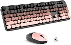 Wireless Keyboard and Mouse Combo - Geezer BlackBerry Gradient Full-Sized Colorful Keyboard 104 Keys - USB 2.4 G Receiver Plug Play with Round Keycap Typewriter Keyboards, for Windows, PC, Laptop Wireless Keyboard and Mouse Combo - Geezer BlackBerry Gradient Full-Sized Colorful Keyboard 104 Keys - USB 2.4 G Receiver Plug Play with Round Keycap Typewriter Keyboards, for Windows, PC, Laptop