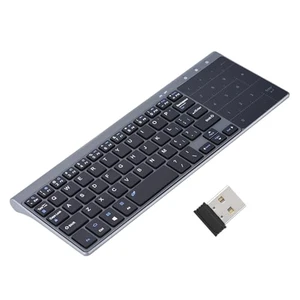 2.4Ghz Mini Wireless Keyboard with Touchpad Numeric Keypad Portable Ultrathin Remote Keyboard Mouse Combo