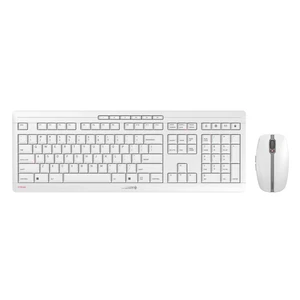 CHERRY Stream Desktop Recharge, Wireless Keyboard & Mouse Combo, 2.4 GHz Connection, Quiet Keys, Slim Design, Comfortable Writing, Rechargeable, White-Gray CHERRY Stream Desktop Recharge, Wireless Keyboard & Mouse Combo, 2.4 GHz Connection, Quiet Keys, Slim Design, Comfortable Writing, Rechargeable, White-Gray