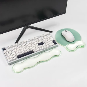 Green Wave Gel Wrist Rest for Keyboard and Mouse - Ergonomic Mouse Pad | Cooling Office Accessories Comfort Pain & Fatigue Relief Easy to Clean Green Wave Gel Wrist Rest for Keyboard and Mouse - Ergonomic Mouse Pad | Cooling Office Accessories Comfort Pain & Fatigue Relief Easy to Clean