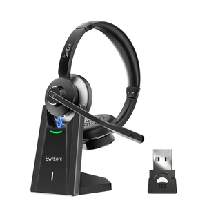 SwrEorc Bluetooth Headset, Wireless Headset with Mic for Work, Advanced AI Noise Cancelling Microphone (Clear Calls & Mic Mute), Bluetooth 5.3, USB Dongle, Headphones with Mic, for PC/Zoom/Office SwrEorc Bluetooth Headset, Wireless Headset with Mic for Work, Advanced AI Noise Cancelling Microphone (Clear Calls & Mic Mute), Bluetooth 5.3, USB Dongle, Headphones with Mic, for PC/Zoom/Office