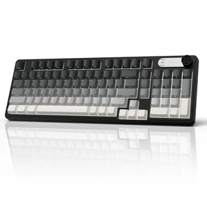 GEODMAER G98X Wireless Gaming Keyboard, Tri-Mode 2.4GHz/USB-C/BT5.0 Silent Gaming Keyboard with Number Pad & Knob, RGB Backlit, Side Printed PBT Keycaps Computer Keyboards for PC Laptop Gamer GEODMAER G98X Wireless Gaming Keyboard, Tri-Mode 2.4GHz/USB-C/BT5.0 Silent Gaming Keyboard with Number Pad & Knob, RGB Backlit, Side Printed PBT Keycaps Computer Keyboards for PC Laptop Gamer