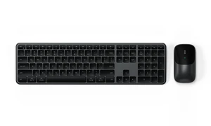 Satechi Slim CEX3 Wireless Keyboard & Mouse Combo, Bluetooth, Space Black | USB-C receiver connectivity, built for full-size productivity workspaces Satechi Slim CEX3 Wireless Keyboard & Mouse Combo, Bluetooth, Space Black | USB-C receiver connectivity, built for full-size productivity workspaces