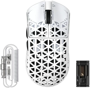 ATTACK SHARK R5 Ultra Wireless Gaming Mouse,39g Superlight Carbon Fiber Hollowed-Out,PAW3950MAX Optical Sensor Nordic 52840 MCU 8K Polling 42K DPI,BT/2.4G/USB-C Mice with Coiled Cable for PC/Mac-White ATTACK SHARK R5 Ultra Wireless Gaming Mouse,39g Superlight Carbon Fiber Hollowed-Out,PAW3950MAX Optical Sensor Nordic 52840 MCU 8K Polling 42K DPI,BT/2.4G/USB-C Mice with Coiled Cable for PC/Mac-White