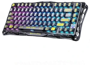 GravaStar Mercury K1 Lite 75% Wireless Mechanical Gaming Keyboard RGB | Gasket Mount, Hot Swappable Linear Switches, Creamy Sound Keyboard, 2.4GHz/USB-C/Bluetooth 5.0, for Win/Mac GravaStar Mercury K1 Lite 75% Wireless Mechanical Gaming Keyboard RGB | Gasket Mount, Hot Swappable Linear Switches, Creamy Sound Keyboard, 2.4GHz/USB-C/Bluetooth 5.0, for Win/Mac