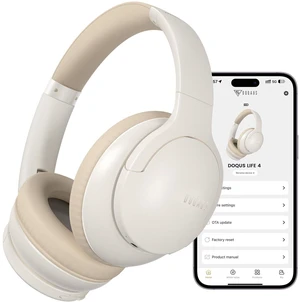 DOQAUS Bluetooth Headphones Over Ear, Headphones Wireless, APP Control | 90H Playtime, 9 EQ Modes, Bluetooth5.4, Hifi Stereo Sound Headphones, ENC Mic, Foldable, for Travel Work Study Phone, Ivory DOQAUS Bluetooth Headphones Over Ear, Headphones Wireless, APP Control | 90H Playtime, 9 EQ Modes, Bluetooth5.4, Hifi Stereo Sound Headphones, ENC Mic, Foldable, for Travel Work Study Phone, Ivory