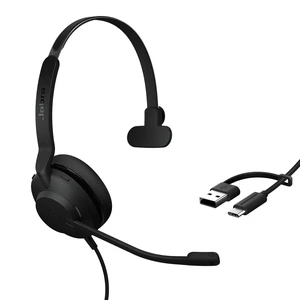 Jabra Evolve2 30 SE (2025 Version) Wired Single-Ear Headset with Microphone Computer Headset - USB-A and USB-C Cable - Works with All Online Meeting Platforms - Black Jabra Evolve2 30 SE (2025 Version) Wired Single-Ear Headset with Microphone Computer Headset - USB-A and USB-C Cable - Works with All Online Meeting Platforms - Black
