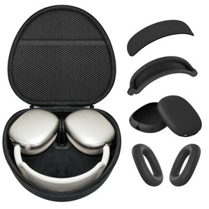 Hard Case for AirPods Max 2 Supports Sleep Mode, Travel Carrying Headphone Case with AirPods Max Silicone Earpad Case/Ear Cups/Headband Cover, AirPod Max 2/1 Protective Portable Storage Bag (Black) Hard Case for AirPods Max 2 Supports Sleep Mode, Travel Carrying Headphone Case with AirPods Max Silicone Earpad Case/Ear Cups/Headband Cover, AirPod Max 2/1 Protective Portable Storage Bag (Black)