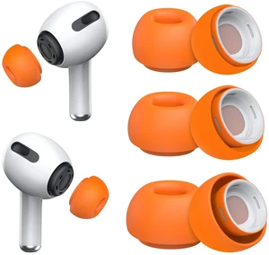3 Pairs Replacement Ear Tips for AirPods Pro 2nd & 1st(S/M/L, Orange) | with Noise Reduction Hole, Silicone Ear Tips with Portable Storage Box, Fit in the Charging Case 3 Pairs Replacement Ear Tips for AirPods Pro 2nd & 1st(S/M/L, Orange) | with Noise Reduction Hole, Silicone Ear Tips with Portable Storage Box, Fit in the Charging Case