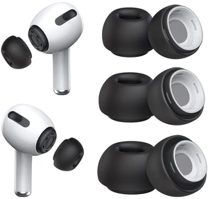 3 Pairs Replacement Ear Tips for AirPods Pro 2nd & 1st(S/M/L, Black) | with Noise Reduction Hole, Silicone Ear Tips with Portable Storage Box, Fit in the Charging Case 3 Pairs Replacement Ear Tips for AirPods Pro 2nd & 1st(S/M/L, Black) | with Noise Reduction Hole, Silicone Ear Tips with Portable Storage Box, Fit in the Charging Case