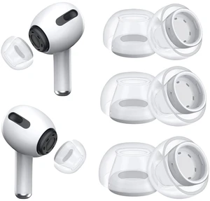 3 Pairs Replacement Ear Tips for AirPods Pro 2nd & 1st(S/M/L, Clear) | with Noise Reduction Hole, Silicone Ear Tips with Portable Storage Box, Fit in the Charging Case 3 Pairs Replacement Ear Tips for AirPods Pro 2nd & 1st(S/M/L, Clear) | with Noise Reduction Hole, Silicone Ear Tips with Portable Storage Box, Fit in the Charging Case
