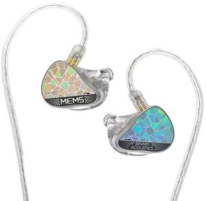 HiFiGo Binary EP321 MEMS in-Ear Monitor, Direct-Drive MEMS Earphones, 3BA +2DD+1MEMS Hybrid IEM with Iridescent CNC Stainless Steel Faceplates for Musician Audiophile (3.5mm)