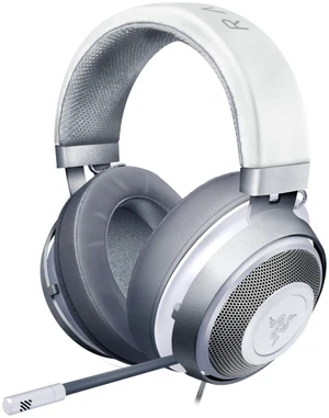 Razer Kraken Gaming Headset: Lightweight Aluminum Frame, Retractable Noise Isolating Microphone, for PC, PS4, PS5, Switch, Xbox One, Xbox Series X & S, Mobile, 3.5 mm Audio Jack - Mercury White Razer Kraken Gaming Headset: Lightweight Aluminum Frame, Retractable Noise Isolating Microphone, for PC, PS4, PS5, Switch, Xbox One, Xbox Series X & S, Mobile, 3.5 mm Audio Jack - Mercury White