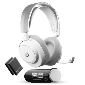 SteelSeries Arctis Nova Pro Omni Wireless Gaming Headset - White | 96kHz/24bit, ANC, ClearCast Pro Mic, AI Noise Rejection, Mix 2.4GHz+BT, OmniPlay PC+PlayStation+Xbox SteelSeries Arctis Nova Pro Omni Wireless Gaming Headset - White | 96kHz/24bit, ANC, ClearCast Pro Mic, AI Noise Rejection, Mix 2.4GHz+BT, OmniPlay PC+PlayStation+Xbox