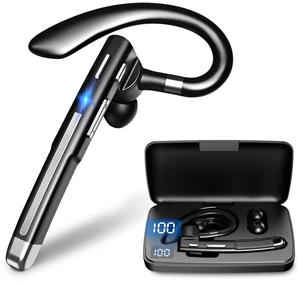 Bluetooth Headset V6.1,100Hrs Bluetooth Earpiece,HD Audio&Mute Button for Call,Single Ear Hands Free Headphone for Trucker/Business/Work Bluetooth Headset V6.1,100Hrs Bluetooth Earpiece,HD Audio&Mute Button for Call,Single Ear Hands Free Headphone for Trucker/Business/Work