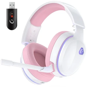 AOC 2.4GHz Wireless Gaming Headset for PS5, PS4, PC, Switch, 45Hr, Pink | Bluetooth 6.0 Gaming Headphones with Noise Canceling Mic, 7.1 Virtual Surround, Great for Fortnite & Call of Duty/FPS Gamers AOC 2.4GHz Wireless Gaming Headset for PS5, PS4, PC, Switch, 45Hr, Pink | Bluetooth 6.0 Gaming Headphones with Noise Canceling Mic, 7.1 Virtual Surround, Great for Fortnite & Call of Duty/FPS Gamers