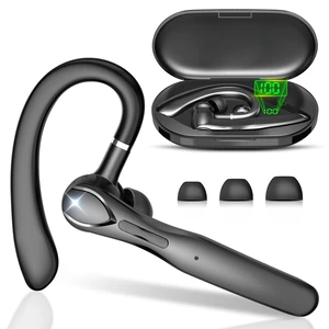 Bluetooth Headset, Wireless Headset with Mic for Work | Bluetooth Earpiece with Charging Case 55 Hours Talking Time Built-in Microphone, V5.4 Hand-Free Headphones for Trucker,Office Bluetooth Headset, Wireless Headset with Mic for Work | Bluetooth Earpiece with Charging Case 55 Hours Talking Time Built-in Microphone, V5.4 Hand-Free Headphones for Trucker,Office