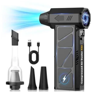 Compressed Air Duster, 150000RPM Electric Air Duster with 4-Speed Control