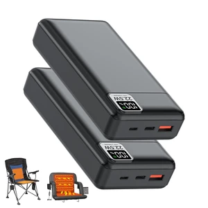 2PCS 5V 2A/3A 20000mAh Battery Pack PD20W Fast Charge Power Bank | For Electric Heated Camping Chair/Stadium Seat/Blanket/Vest/Jacket/Red Light Therapy Pad, for iPhone/iPad, Digital LCD Screen 2PCS 5V 2A/3A 20000mAh Battery Pack PD20W Fast Charge Power Bank | For Electric Heated Camping Chair/Stadium Seat/Blanket/Vest/Jacket/Red Light Therapy Pad, for iPhone/iPad, Digital LCD Screen