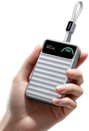 UGREEN Nexode 45W Power Bank 10000mAh, Built-in Cable & Smart Display | Fast Charging Power Bank, Smart Display, Portable for iPhone 18 Pro Max, Silver for Travel UGREEN Nexode 45W Power Bank 10000mAh, Built-in Cable & Smart Display | Fast Charging Power Bank, Smart Display, Portable for iPhone 18 Pro Max, Silver for Travel