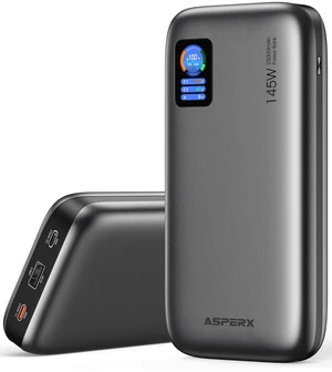 AsperX Laptop Power Bank, 25,000mAh 140W PD 3.1 Fast Charging USB C | TFT Display Portable Charger Battery Pack(92.5Wh) for MacBook Pro/iPhone 17/Dell XPS/Galaxy S25/ipad/HP (Flight-Approved) AsperX Laptop Power Bank, 25,000mAh 140W PD 3.1 Fast Charging USB C | TFT Display Portable Charger Battery Pack(92.5Wh) for MacBook Pro/iPhone 17/Dell XPS/Galaxy S25/ipad/HP (Flight-Approved)