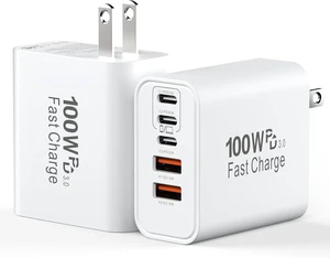 USB C Charger Block Fast Charging,100W USBC Wall Charger Plug,2Pack 5-Port 65W Type C Phone Chargers Multiport Power Adapter for iPhone 18 Pro/17/16/15/14/13/Duo/Air,Galaxy S25/S26 Ultra,iPad,MacBook USB C Charger Block Fast Charging,100W USBC Wall Charger Plug,2Pack 5-Port 65W Type C Phone Chargers Multiport Power Adapter for iPhone 18 Pro/17/16/15/14/13/Duo/Air,Galaxy S25/S26 Ultra,iPad,MacBook
