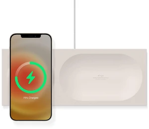 elago Charging Tray for MagSafe Charger | Compatible with MagSafe, iPhone 17/16/15/14/13/12, AirPods Wireless Case and Other Wireless Charging Phones [Stone]