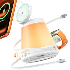 Meifigno 45W 5 in 1 for MagSafe Charger for Apple Multiple Devices, Charging Station with Automatic Sensor/Constant Night Light, Adjustable Color, Type C & Lightning Retractable Cable for iPad/AirPods Meifigno 45W 5 in 1 for MagSafe Charger for Apple Multiple Devices, Charging Station with Automatic Sensor/Constant Night Light, Adjustable Color, Type C & Lightning Retractable Cable for iPad/AirPods