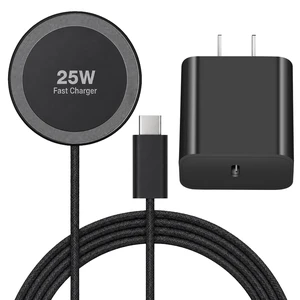 MagSafe 25W Wireless Charger for iPhone Magnetic Fast Charging Pad | Wall Charger & 6ft USB C Cable for iPhone Duo/18/18 Pro/18 Pro Max//17Pro/17 Pro Max/16/15/14/13/12/AirPods MagSafe 25W Wireless Charger for iPhone Magnetic Fast Charging Pad | Wall Charger & 6ft USB C Cable for iPhone Duo/18/18 Pro/18 Pro Max//17Pro/17 Pro Max/16/15/14/13/12/AirPods