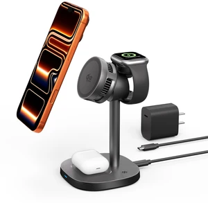 Catmart 3-in-1 Wireless Charging Station, Qi2.2 25W Fast Charge with Cooling Fan (On/Off), for iPhone 1712/Apple Watch/AirPods, Includes 45W Adapter Great for Desk & Live Streaming Catmart 3-in-1 Wireless Charging Station, Qi2.2 25W Fast Charge with Cooling Fan (On/Off), for iPhone 1712/Apple Watch/AirPods, Includes 45W Adapter Great for Desk & Live Streaming