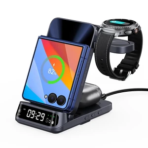 SwanScout 3 in 1 Wireless Charger for Z Flip 8/7/7 FE/6/5, for Galaxy Watch | for Samsung Watch (Not for Watch 9/Ultra 2), Wireless Charging Station for Galaxy Z Flip, SwanScout 708F, NO Adapter SwanScout 3 in 1 Wireless Charger for Z Flip 8/7/7 FE/6/5, for Galaxy Watch | for Samsung Watch (Not for Watch 9/Ultra 2), Wireless Charging Station for Galaxy Z Flip, SwanScout 708F, NO Adapter