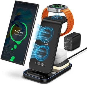 PENTASPI Wireless Charger Samsung Charging Station for Samsung Devices | 4 in 1 Charger Station with Adapter, 3 Levels Night Light for Galaxy S/Note/Z Fold Series Phones/Galaxy Watches/Galaxy Buds PENTASPI Wireless Charger Samsung Charging Station for Samsung Devices | 4 in 1 Charger Station with Adapter, 3 Levels Night Light for Galaxy S/Note/Z Fold Series Phones/Galaxy Watches/Galaxy Buds