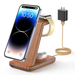 GEEKERA Wireless Charger, 3 in 1 Wireless Charging Station for iPhone Air/17/16/15/14/13/12/11, Phone and Watch Charger Stand for Apple Watch Ultra 3-2/11-2/SE, AirPods Pro/4/3/2, Dark Wood GEEKERA Wireless Charger, 3 in 1 Wireless Charging Station for iPhone Air/17/16/15/14/13/12/11, Phone and Watch Charger Stand for Apple Watch Ultra 3-2/11-2/SE, AirPods Pro/4/3/2, Dark Wood