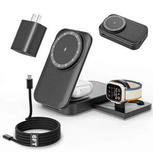 3 in 1 Magnetic Wireless Charger iPhone Charging Station,25W Mag-Safe Charger for iPhone with 35W USBC Fast Charging Block iPhone 6FT USBC-C Woven Cord for iPhone 17/16/15 Pro/Pro Max/14/13/12/AirPods 3 in 1 Magnetic Wireless Charger iPhone Charging Station,25W Mag-Safe Charger for iPhone with 35W USBC Fast Charging Block iPhone 6FT USBC-C Woven Cord for iPhone 17/16/15 Pro/Pro Max/14/13/12/AirPods