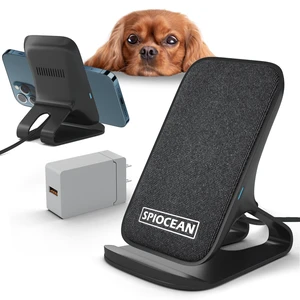 SPIOCEAN Fast Wireless Charger, Qi-Certified 10W Max Wireless Charging Stand Compatible with iPhone 16/15/14/13/12/11 Max/Pro/Mini/SE 2022, Samsung Galaxy S22/S21/S20/S10/S9/Note 20, with QC3 Adapter SPIOCEAN Fast Wireless Charger, Qi-Certified 10W Max Wireless Charging Stand Compatible with iPhone 16/15/14/13/12/11 Max/Pro/Mini/SE 2022, Samsung Galaxy S22/S21/S20/S10/S9/Note 20, with QC3 Adapter