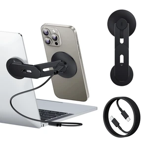 MAGDIGITEH Laptop Phone Holder, Magnetic Phone Stand 15W Fast Wireless Charger for MagSafe for iPhone 18/17/16/15/14/13/12 & All Phones for Tesla (Black) MAGDIGITEH Laptop Phone Holder, Magnetic Phone Stand 15W Fast Wireless Charger for MagSafe for iPhone 18/17/16/15/14/13/12 & All Phones for Tesla (Black)
