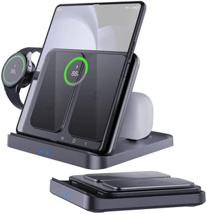 Wireless Charging Station,3 in 1 Foldable for Galaxy Z Fold 8 Ultra 7 6 5 4 | (Not for Z Fold8 Wide) for Samsung Flip 7,6,5, Watch 6,5 Pro (Not for Watch 9/ Ultra2) & Galaxy Earbuds 2,2 Pro,Live Wireless Charging Station,3 in 1 Foldable for Galaxy Z Fold 8 Ultra 7 6 5 4 | (Not for Z Fold8 Wide) for Samsung Flip 7,6,5, Watch 6,5 Pro (Not for Watch 9/ Ultra2) & Galaxy Earbuds 2,2 Pro,Live