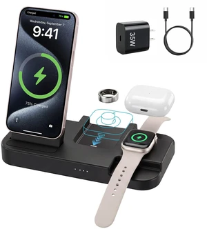 BOVIPO 4 in 1 Charger for Oura Ring Gen 5 & Gen 4 (Oura Charger NOT Included), Fast Wireless Magnetic Charging Station for iPhone, Apple Watch, AirPods, Samsung Galaxy BOVIPO 4 in 1 Charger for Oura Ring Gen 5 & Gen 4 (Oura Charger NOT Included), Fast Wireless Magnetic Charging Station for iPhone, Apple Watch, AirPods, Samsung Galaxy