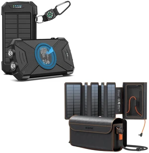 BLAVOR Portable Foldable Solar Charging Pack with Built-in USB-C Cable & Crossbody Lanyard, Plus Solar Charger Power Bank 10,000mAh, 20W PD, Waterproof for Outdoor Camping Hiking Backpacking BLAVOR Portable Foldable Solar Charging Pack with Built-in USB-C Cable & Crossbody Lanyard, Plus Solar Charger Power Bank 10,000mAh, 20W PD, Waterproof for Outdoor Camping Hiking Backpacking
