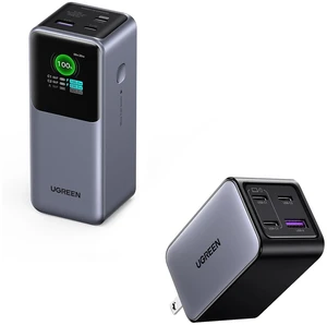 UGREEN Nexode Power Bank 20000mAh Bundle with 65W USB C Charger Block 4-Port Compatible with MacBook Pro/Air, iPhone 16/15/14, iPad Pro, Galaxy S24/S23, Pixel 8, Steam Deck UGREEN Nexode Power Bank 20000mAh Bundle with 65W USB C Charger Block 4-Port Compatible with MacBook Pro/Air, iPhone 16/15/14, iPad Pro, Galaxy S24/S23, Pixel 8, Steam Deck