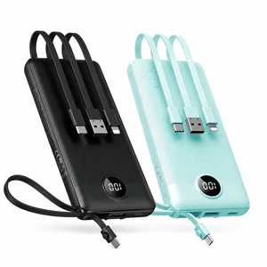 VEEKTOMX Portable Charger Bundle  2 Pack Power Bank with Built-in Cables, Digital Display & Multi-Device Charging for Travel and Everyday Use