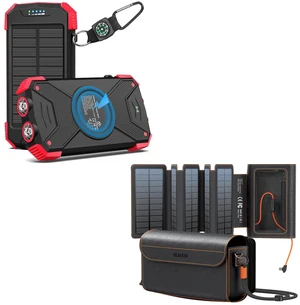BLAVOR Portable Foldable Solar Charging Pack with Built-in USB-C Cable & Crossbody Lanyard, Plus Solar Charger Power Bank 10,000mAh, 20W PD, Waterproof, Orange for Outdoor Camping Hiking Backpacking BLAVOR Portable Foldable Solar Charging Pack with Built-in USB-C Cable & Crossbody Lanyard, Plus Solar Charger Power Bank 10,000mAh, 20W PD, Waterproof, Orange for Outdoor Camping Hiking Backpacking