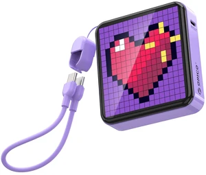 ORICO Pixel Art Portable Charger 5000mAh, Mini Power Bank with USB-C Cable | Smart App Control RGB LED Matrix with DIY Animation, Flight-Safe Battery Pack for iPhone 17 - PixCharge Series ORICO Pixel Art Portable Charger 5000mAh, Mini Power Bank with USB-C Cable | Smart App Control RGB LED Matrix with DIY Animation, Flight-Safe Battery Pack for iPhone 17 - PixCharge Series